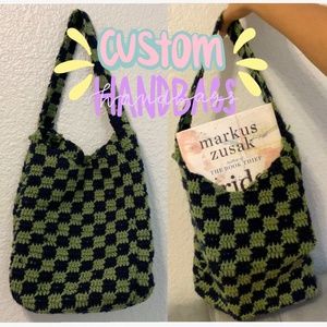 Custom Checkered Crochet Bags